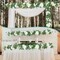 Pack Artificial White Rose Vines Floral Garlands Total 19.5 Ft Fake Vine Silk Flower Garland for Indoor Outdoor Home